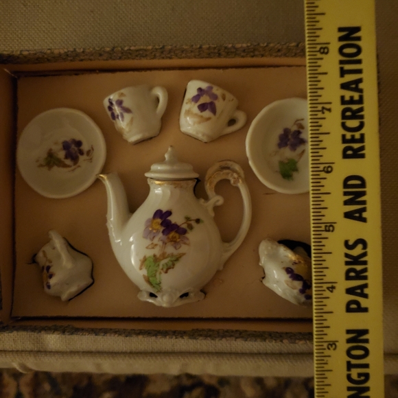NIB! 1916 ANTIQUE German Child’s Daisy Tea Set 🌼 - Picture 10 of 12